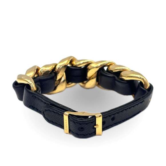 CHANEL Authentic Black Leather Charm Bracelet - Picture 2 of 5